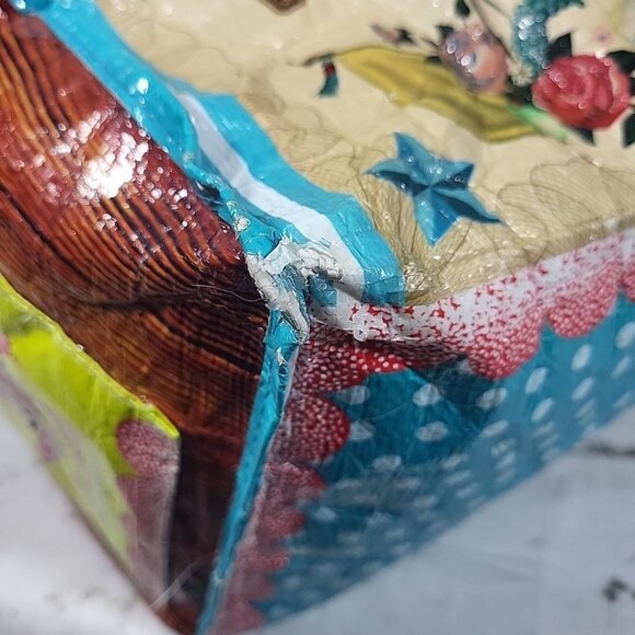 Dumpling Dynasty Rare Fiona Hewitt Printed Duffel Tote Bag Damaged For Upcycle - Picture 12 of 16